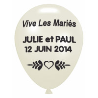 Le lot de 50 ballons nacrés Personnalisés