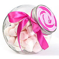 Le Bocal à Bonbons Inclinable Couvercle Argenté