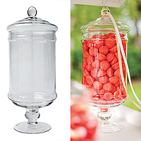 Grande Bonbonnière en Verre Allongée Haute