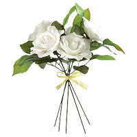 Bouquet Roses Artificielles Blanches Mariage