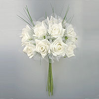 Bouquet Mariée Roses Artificielles Mariage