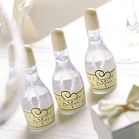 Bouteilles Champagne Bulle de Savon Ivoire x24