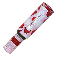 Canon Confettis Mix Coeur Blanc Pétales de Rose Bordeaux