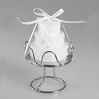 Le Mini Chandelier Acier avec sa Pièce Montée Bougie