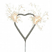 Lot de 10 Cierges Magiques Forme Coeur