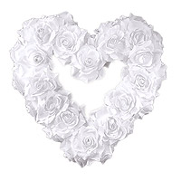 Le Coeur Géant Fleurs Blanches Luxe XXL