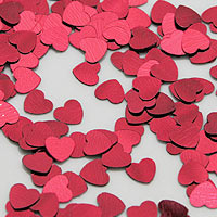 Confettis Déco de Table Métalliques Coeurs