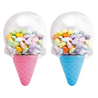 Contenant Dragées Cornet à Glace Pvc