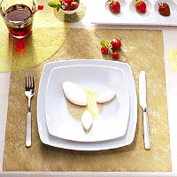 50 Dessous d'Assiette Carrés Jetables Mariage