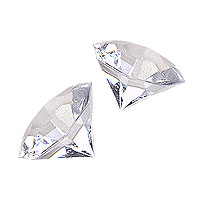 16 Diamants Transparents Décoration Table 3.5cm