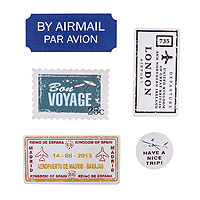 Etiquettes Adhèsives Voyage Rétro