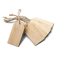 Etiquettes en Bois Cordelette