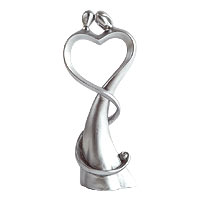 La Figurine des Mariés Design Argenté Coeur