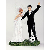 La Figurine des Mariés Footballeur avec Ballon