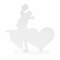Figurine Mariage Métal Blanc