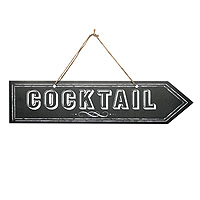 Flèche Indication Cocktail Mariage Style Ardoise