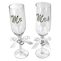 Flutes à Champagne Mr and Mrs Mariage