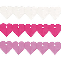Lot de 2 guirlandes coeurs
