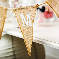 Guirlande Banderolle Fanions Mariage Just Married Jute