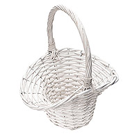 Panier Osier Corbeille Blanc