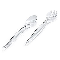 Couverts à Salade Plastique Transparent