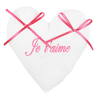 Petit Coussin Alliances Coeur Je T'aime