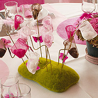 Socle en Mousse avec Piques Filet à Papillons