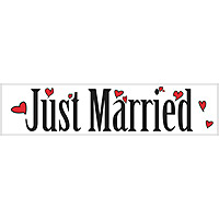 La Plaque Pour Voiture Just Married Aimantée
