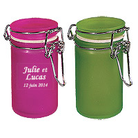 Pots Verre Givré Style Conserve Contenant Dragées