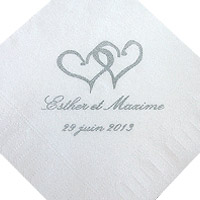 Serviettes Cocktail Personnalisées Prenoms