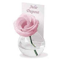 Petite Boule en Verre Soliflore Marque-Place 2 Trous