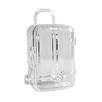 Valise Trolley Transparent Contenant Dragées