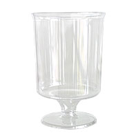 Verres à Vin à Pied Plastique Transparent pas cher