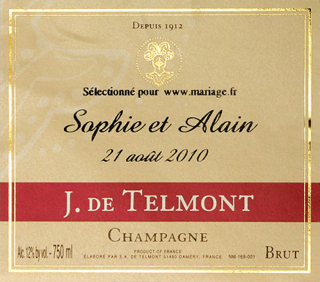 champagne etiquette personnalisee