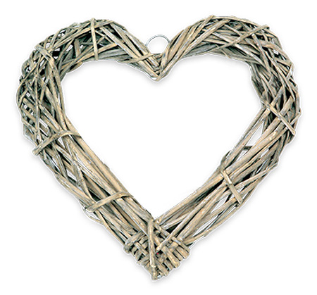 Coeur Osier Tressé Décoration Mariage 20cm