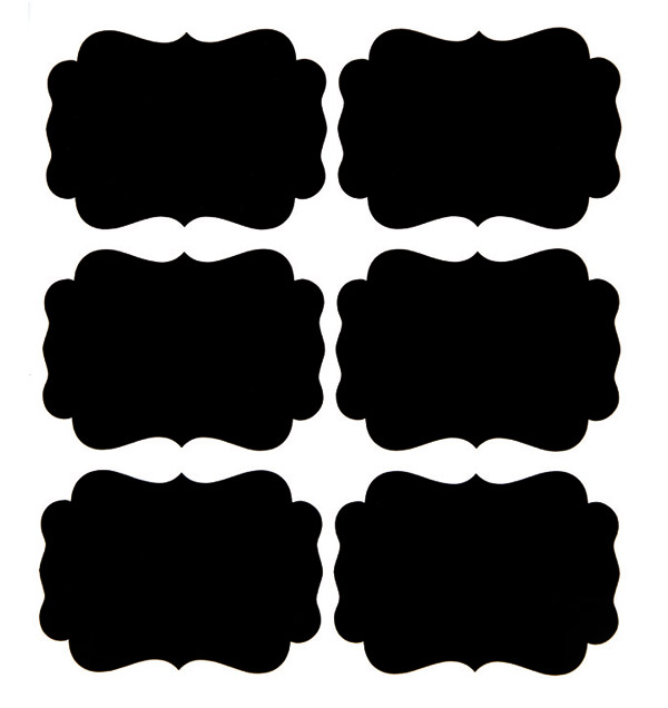 Etiquettes Adhésives Noires Bonbonnière