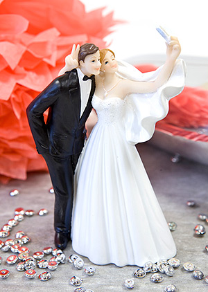 Figurine mariage selfie pas cher