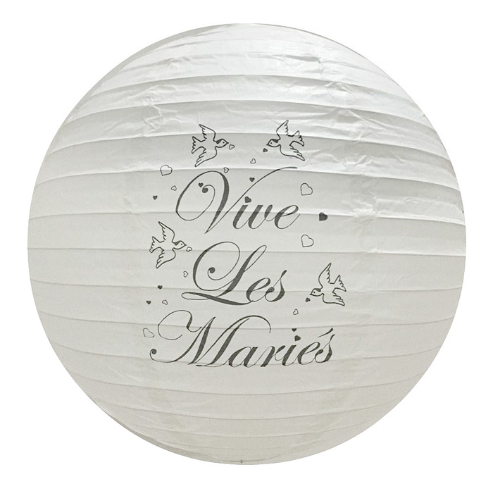 Boule Lampion Vive les Mariés 30cm