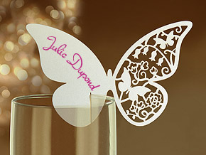 Papillon marque verre