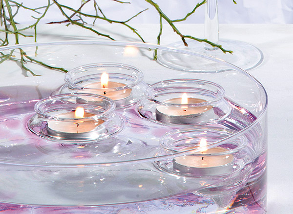 Photophores Flottants En Verre - Lot De 12 - Décoration De Table, Mariage, Bassin - Transparents, 5x6,5 Cm