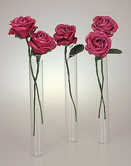 petites roses artificielles Fuchsia