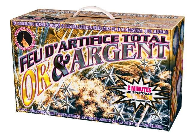 Feu d'Artifice Automatique Portable Or et Argent 120