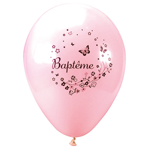 Ballon papillon rose et or 1m - Décoration anniversaire fille