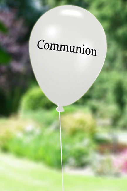 Ballons Blancs Marqués Communion