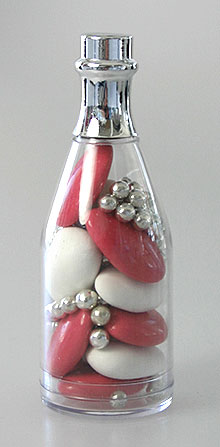 Mini-bouteille de champagne, articles de mariage à motif bulles