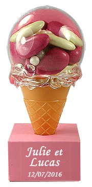 Cornet à Glace Pvc Contenant Dragées