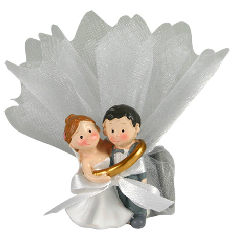 Figurines Mariés Pochon Dragées discount
