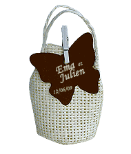 Etiquettes Carton Papillon Chocolat