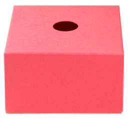 Support Cube Carton Porte Boule Fuchsia