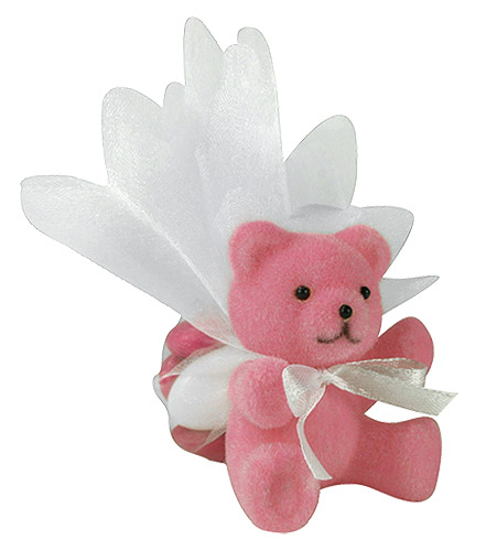 Petit Nounours Rose Deco Bapteme Fille